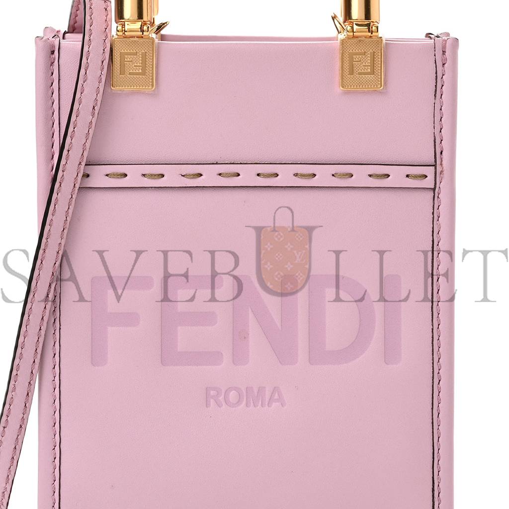 FENDI VITELLO KING PLEXIGLASS MINI FENDI SUNSHINE SHOPPER TOTE LAVANDA (17*13*5cm) FENDI VITELLO KING PLEXIGLASS MINI FENDI SUNSHINE SHOPPER TOTE LAVANDA (17*13*5cm)
