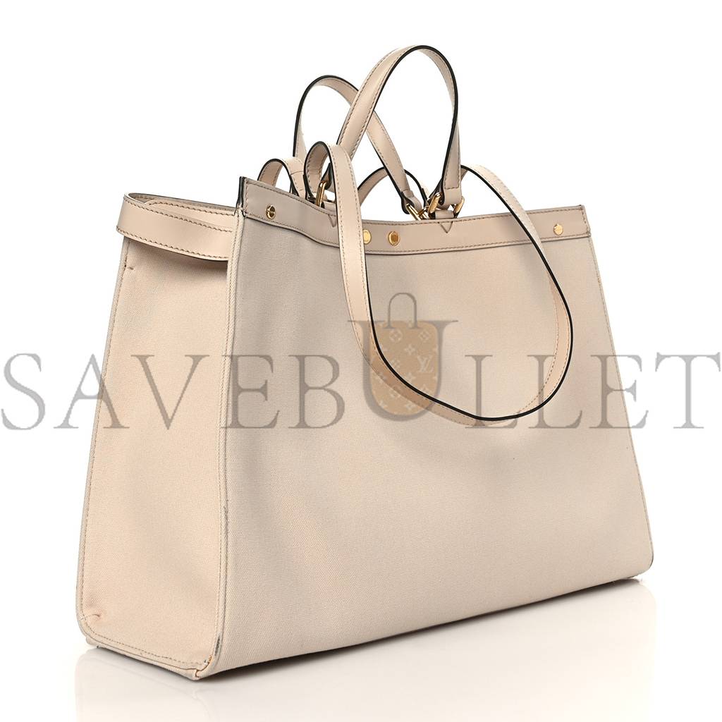 FENDI CANVAS VITELLO KING FF EMBROIDERED MEDIUM PEEKABOO X-TOTE POUDRE (41*29*15cm) FENDI CANVAS VITELLO KING FF EMBROIDERED MEDIUM PEEKABOO X-TOTE POUDRE (41*29*15cm)