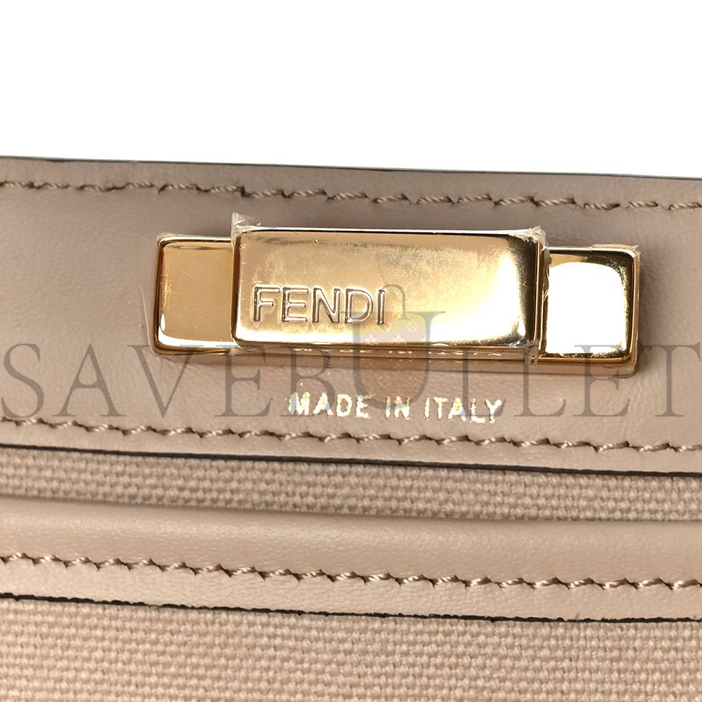 FENDI CANVAS VITELLO KING FF EMBROIDERED MEDIUM PEEKABOO X-TOTE POUDRE (41*29*15cm) FENDI CANVAS VITELLO KING FF EMBROIDERED MEDIUM PEEKABOO X-TOTE POUDRE (41*29*15cm)