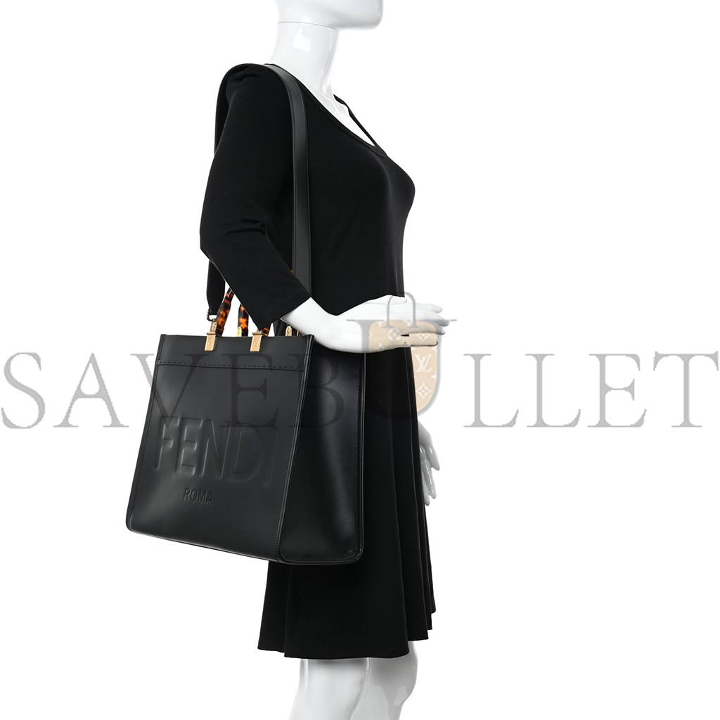 FENDI VITELLO KING PLEXIGLASS MEDIUM FENDI SUNSHINE SHOPPER TOTE BLACK (36*30*15cm) FENDI VITELLO KING PLEXIGLASS MEDIUM FENDI SUNSHINE SHOPPER TOTE BLACK (36*30*15cm)