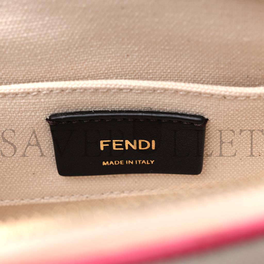 FENDI CANVAS PLEXIGLASS LOGO EMBROIDERED MINI BY THE WAY TOP HANDLE BOSTON BAG GREZZO PINK DALIA (18*11*8cm) FENDI CANVAS PLEXIGLASS LOGO EMBROIDERED MINI BY THE WAY TOP HANDLE BOSTON BAG GREZZO PINK DALIA (18*11*8cm)