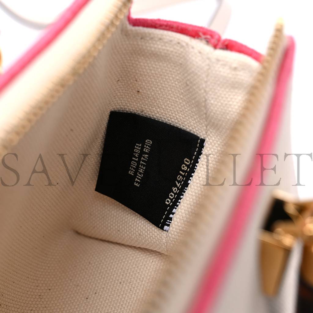 FENDI CANVAS PLEXIGLASS LOGO EMBROIDERED MINI BY THE WAY TOP HANDLE BOSTON BAG GREZZO PINK DALIA (18*11*8cm) FENDI CANVAS PLEXIGLASS LOGO EMBROIDERED MINI BY THE WAY TOP HANDLE BOSTON BAG GREZZO PINK DALIA (18*11*8cm)
