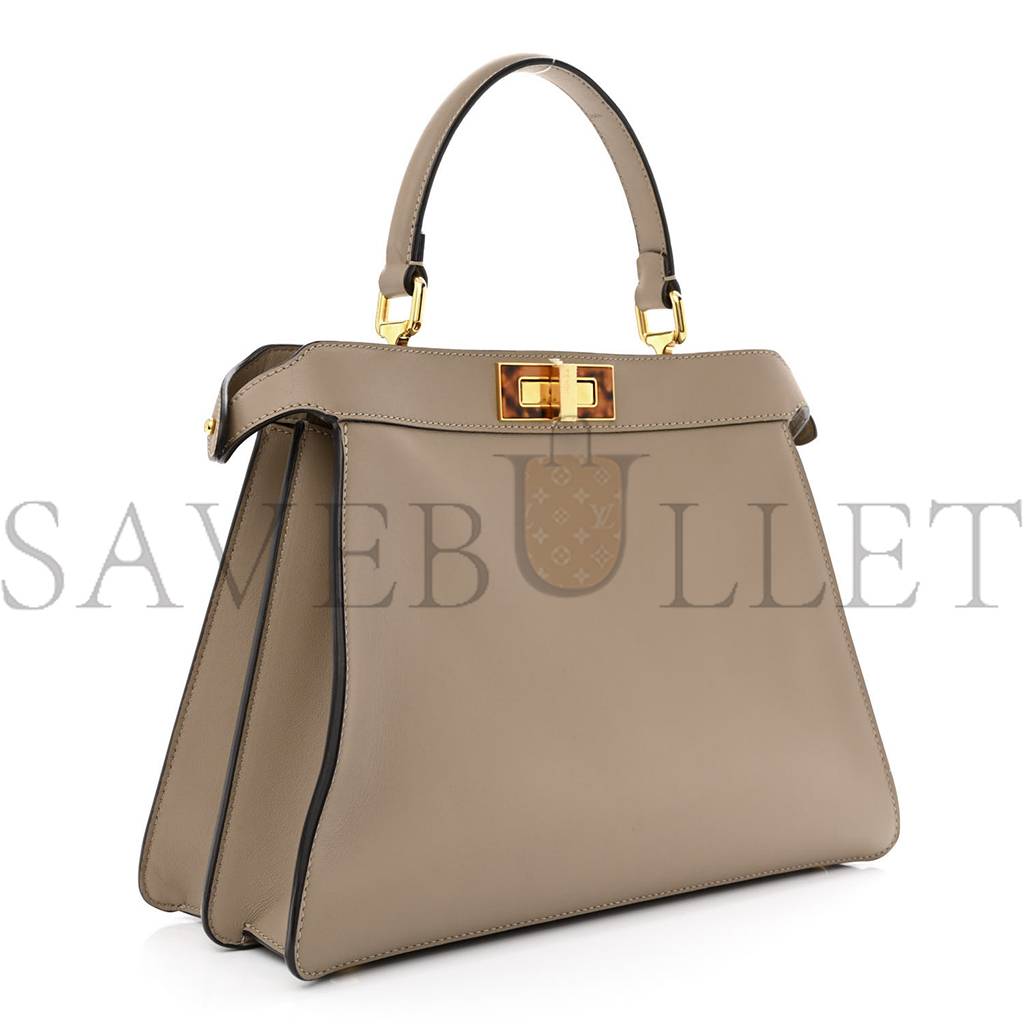 FENDI VITELLO SETA PLEXIGLASS TORTOISE MEDIUM PEEKABOO ICONIC SATCHEL TORTORA (34*25*13cm) FENDI VITELLO SETA PLEXIGLASS TORTOISE MEDIUM PEEKABOO ICONIC SATCHEL TORTORA (34*25*13cm)