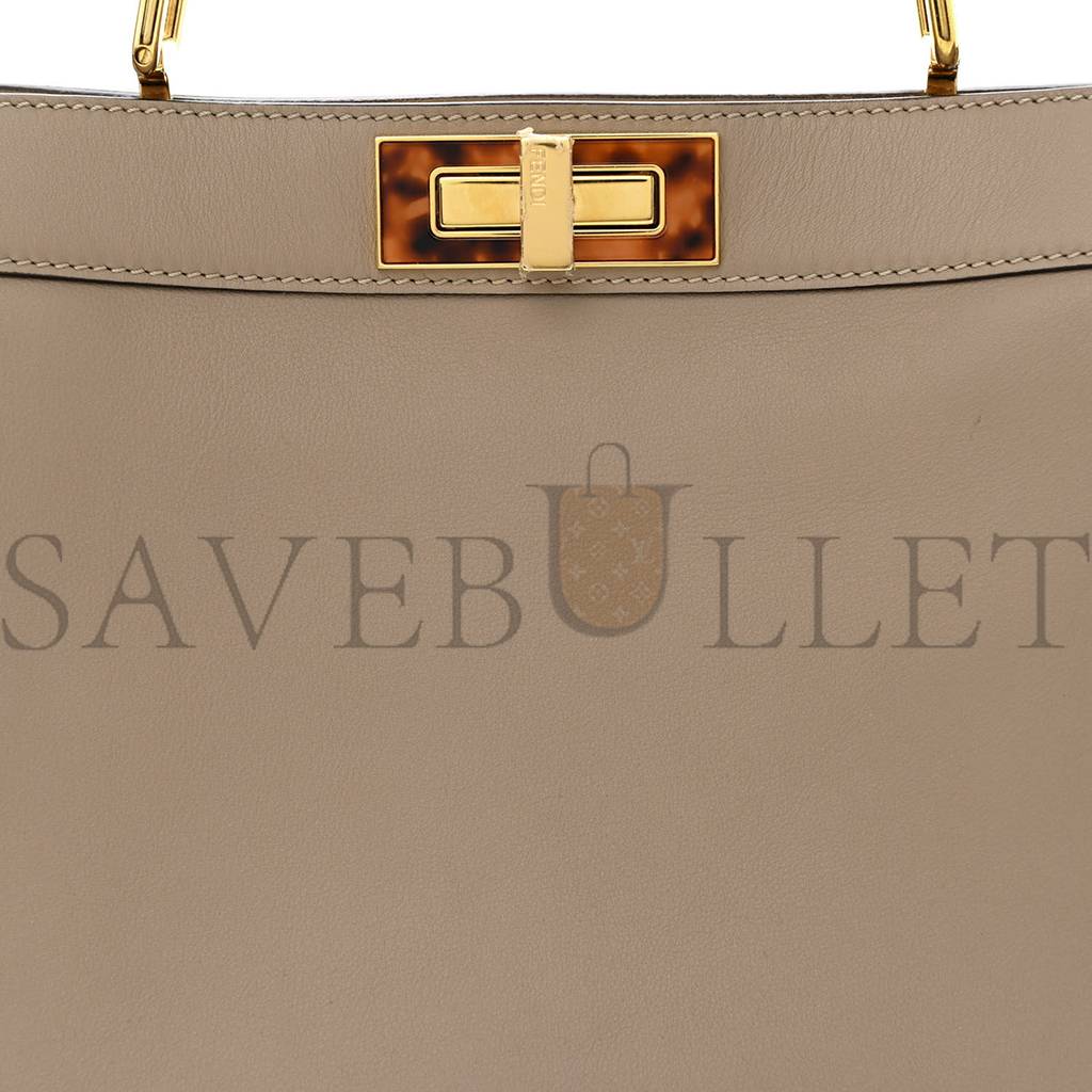 FENDI VITELLO SETA PLEXIGLASS TORTOISE MEDIUM PEEKABOO ICONIC SATCHEL TORTORA (34*25*13cm) FENDI VITELLO SETA PLEXIGLASS TORTOISE MEDIUM PEEKABOO ICONIC SATCHEL TORTORA (34*25*13cm)