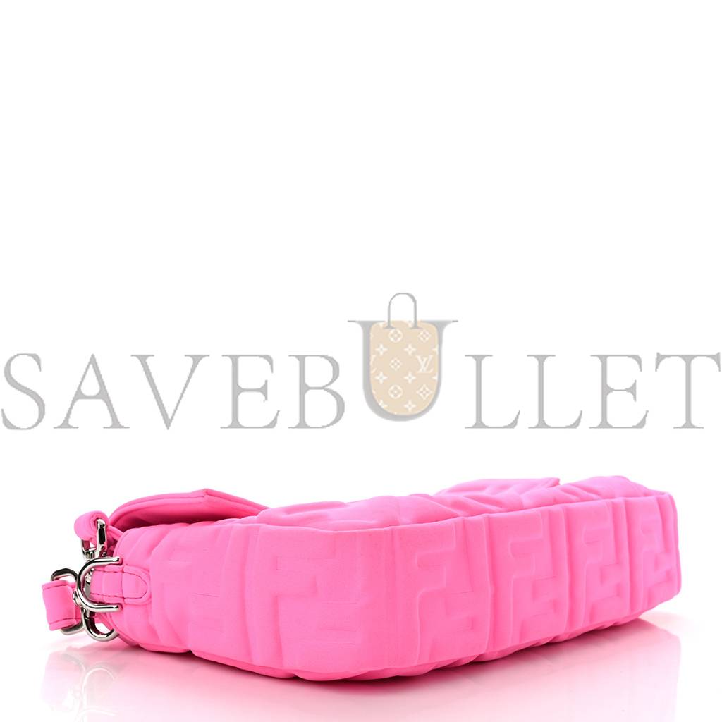 FENDI LYCRA FF 1974 EMBOSSED BAGUETTE ROSA FLUO (27*17*5cm) FENDI LYCRA FF 1974 EMBOSSED BAGUETTE ROSA FLUO (27*17*5cm)