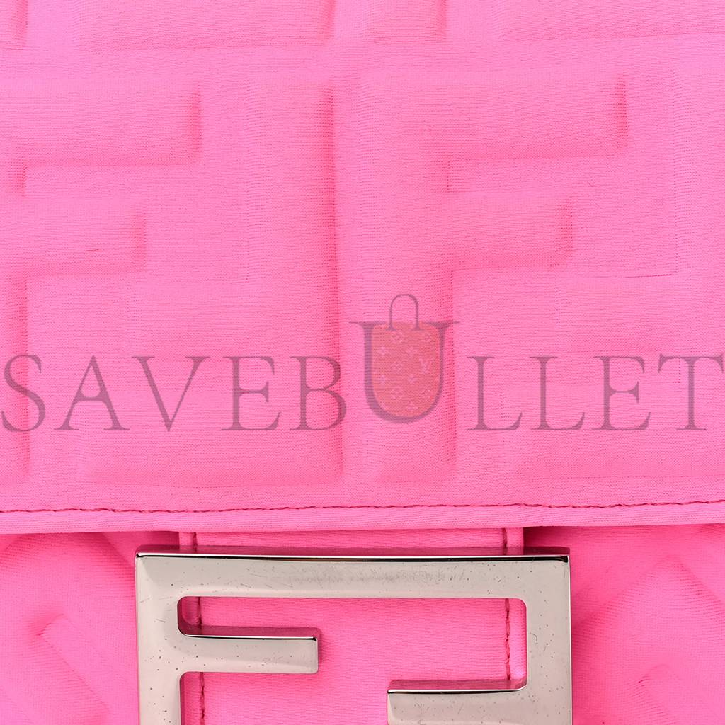 FENDI LYCRA FF 1974 EMBOSSED BAGUETTE ROSA FLUO (27*17*5cm) FENDI LYCRA FF 1974 EMBOSSED BAGUETTE ROSA FLUO (27*17*5cm)