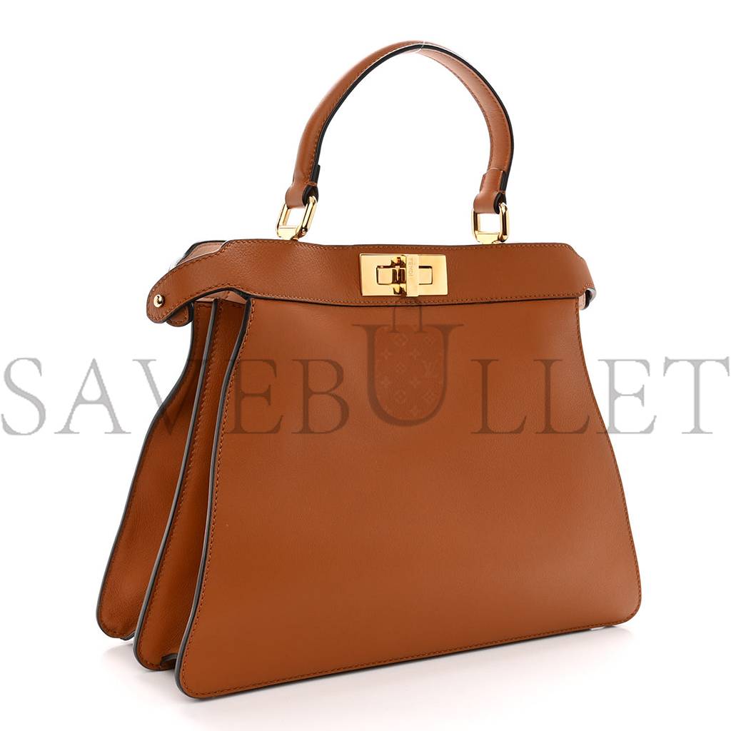 FENDI VITELLO SETA SHINY NAPPA MEDIUM PEEKABOO I SEE U SATCHEL CUOIO LIGHT ROSE (33*25*13cm) FENDI VITELLO SETA SHINY NAPPA MEDIUM PEEKABOO I SEE U SATCHEL CUOIO LIGHT ROSE (33*25*13cm)