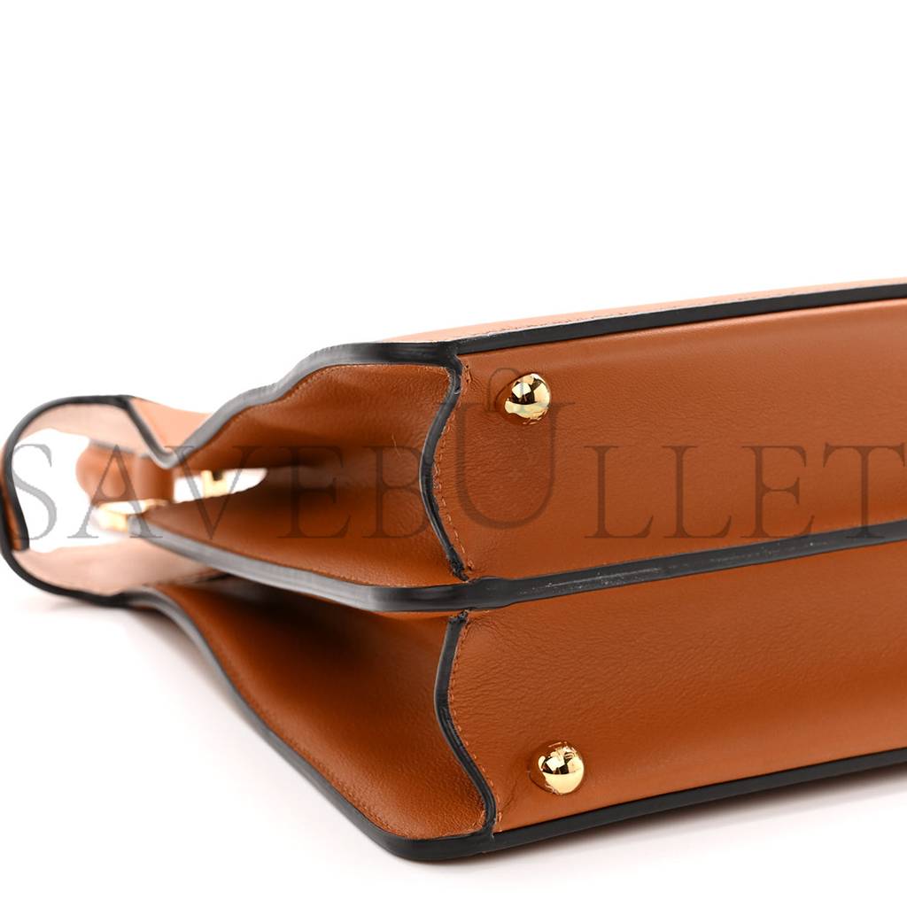 FENDI VITELLO SETA SHINY NAPPA MEDIUM PEEKABOO I SEE U SATCHEL CUOIO LIGHT ROSE (33*25*13cm) FENDI VITELLO SETA SHINY NAPPA MEDIUM PEEKABOO I SEE U SATCHEL CUOIO LIGHT ROSE (33*25*13cm)