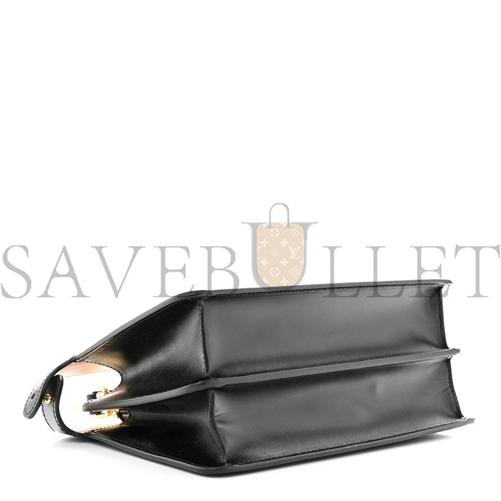 FENDI VITELLO KING LUXOR SHINY NAPPA MEDIUM PEEKABOO I SEE U EAST WEST SATCHEL BLACK LIGHT ROSE (29*18*11cm) FENDI VITELLO KING LUXOR SHINY NAPPA MEDIUM PEEKABOO I SEE U EAST WEST SATCHEL BLACK LIGHT ROSE (29*18*11cm)