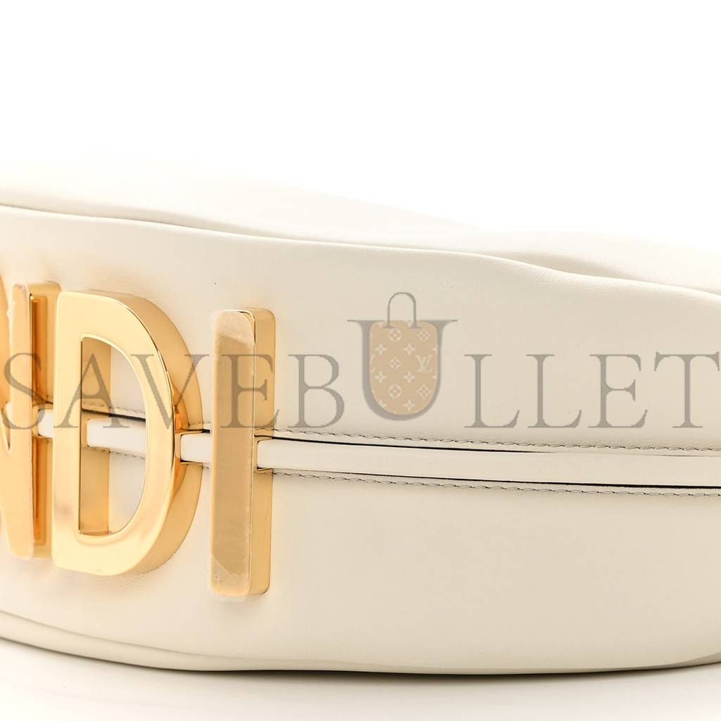 FENDI VITELLO GRACE MATTE SMALL FENDIGRAPHY HOBO BAG WHITE ICE (28*21*8cm) FENDI VITELLO GRACE MATTE SMALL FENDIGRAPHY HOBO BAG WHITE ICE (28*21*8cm)