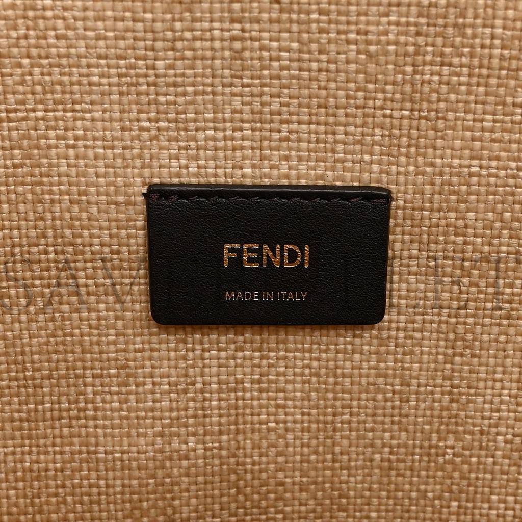 FENDI STRAW VITELLO KING PLEXIGLASS WOVEN MEDIUM FENDI SUNSHINE SHOPPER TOTE NATURAL BLACK (36*32*17cm) FENDI STRAW VITELLO KING PLEXIGLASS WOVEN MEDIUM FENDI SUNSHINE SHOPPER TOTE NATURAL BLACK (36*32*17cm)