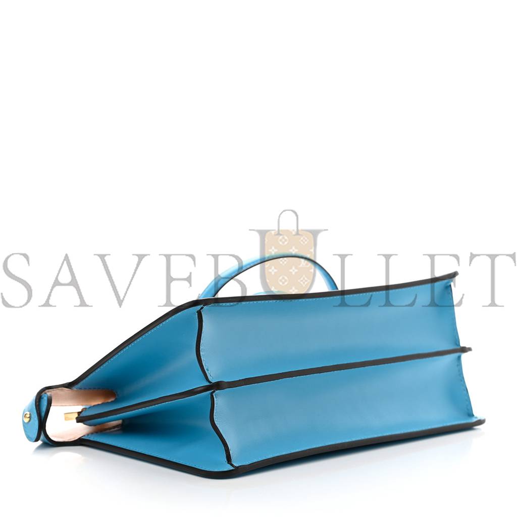 FENDI VITELLO KING LUXOR SHINY NAPPA MEDIUM PEEKABOO I SEE U EAST WEST SATCHEL CYBER BLUE LIGHT ROSE (29*18*11cm) FENDI VITELLO KING LUXOR SHINY NAPPA MEDIUM PEEKABOO I SEE U EAST WEST SATCHEL CYBER BLUE LIGHT ROSE (29*18*11cm)