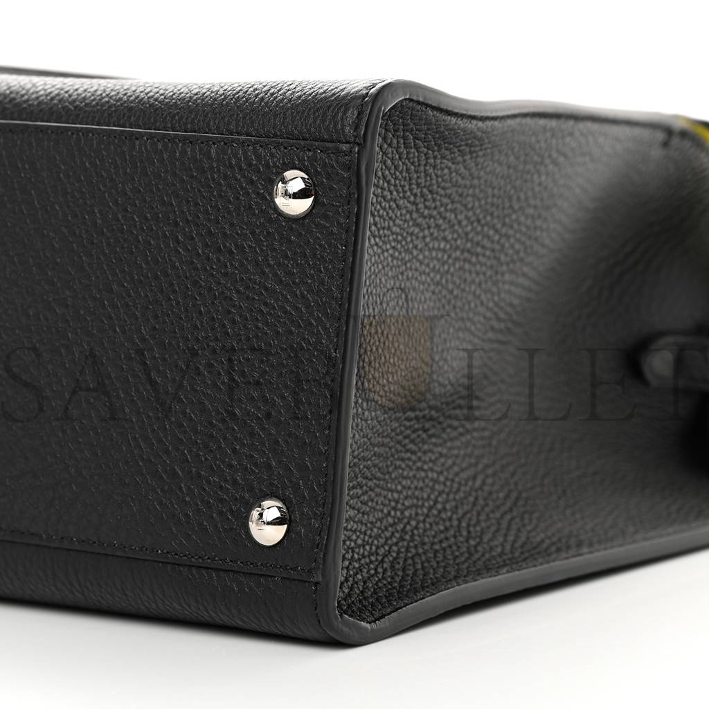 FENDI CUOIO ROMANO FLUO SELLERIA MEDIUM PEEKABOO X-LITE BLACK GIALLO FLUO (29*2*13cm) FENDI CUOIO ROMANO FLUO SELLERIA MEDIUM PEEKABOO X-LITE BLACK GIALLO FLUO (29*2*13cm)