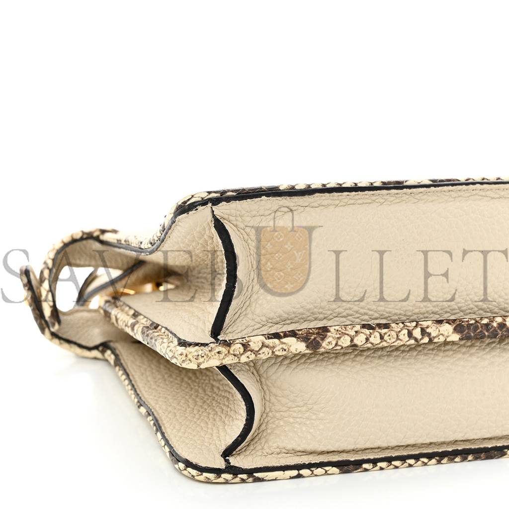 FENDI CUOIO ROMANO ELAPHE CHAMOIS PYTHON PRINT SMALL PEEKABOO I SEE U SATCHEL CAMELIA (27*20*11cm) FENDI CUOIO ROMANO ELAPHE CHAMOIS PYTHON PRINT SMALL PEEKABOO I SEE U SATCHEL CAMELIA (27*20*11cm)