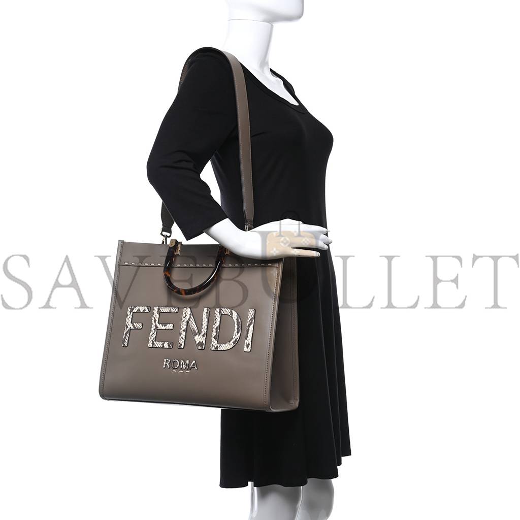 FENDI VITELLO KING PLEXIGLASS ELAPHE PYTHON PRINT MEDIUM FENDI SUNSHINE SHOPPER TOTE TARTUFO DAISY ROCCIA (36*30*15cm) FENDI VITELLO KING PLEXIGLASS ELAPHE PYTHON PRINT MEDIUM FENDI SUNSHINE SHOPPER TOTE TARTUFO DAISY ROCCIA (36*30*15cm)