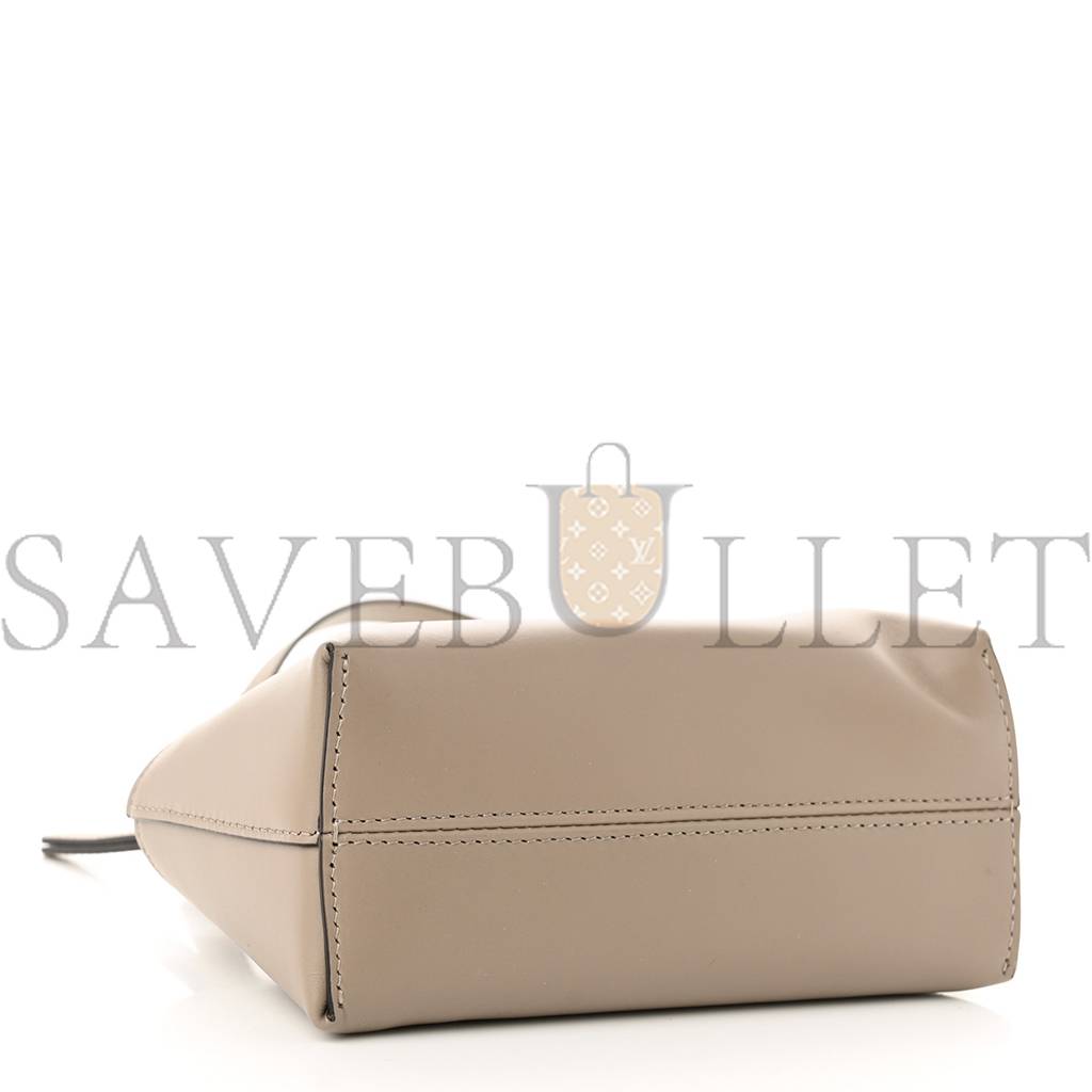 FENDI VITELLO KING PLEXIGLASS LOGO EMBOSSED MINI BY THE WAY TOP HANDLE BOSTON BAG TORTORA (18*11*8cm) FENDI VITELLO KING PLEXIGLASS LOGO EMBOSSED MINI BY THE WAY TOP HANDLE BOSTON BAG TORTORA (18*11*8cm)