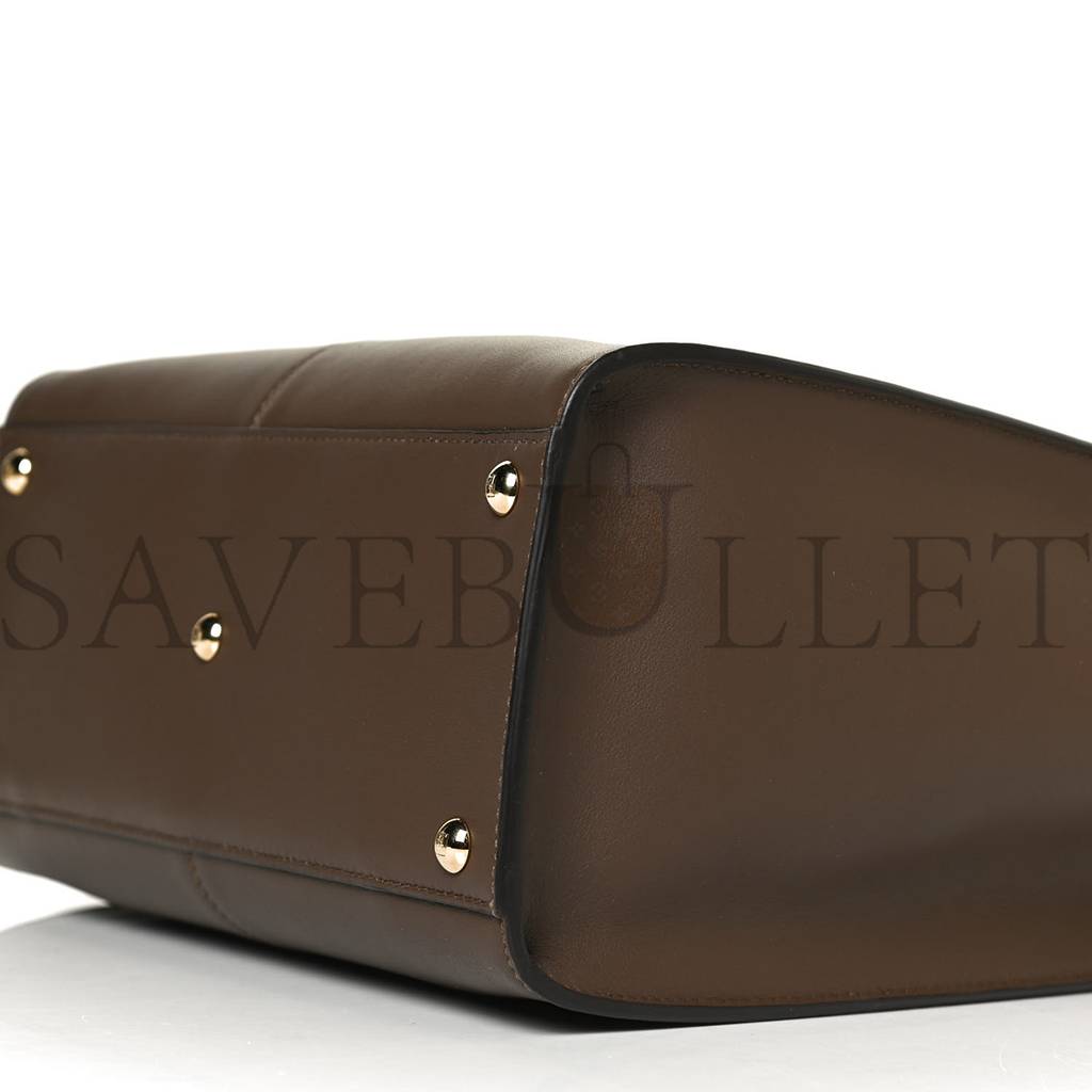 FENDI VITELLO SETA GLAZED FABRIC FF 1974 MEDIUM PEEKABOO X-LITE MAYA MOGANO PANNA (30*25*15cm) FENDI VITELLO SETA GLAZED FABRIC FF 1974 MEDIUM PEEKABOO X-LITE MAYA MOGANO PANNA (30*25*15cm)